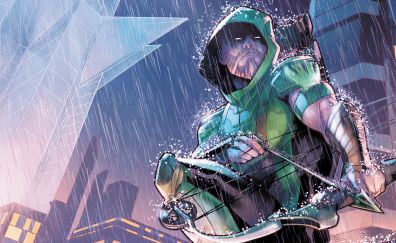 Green arrow, rain, superhero