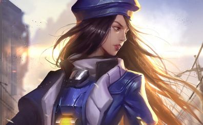 Ana, overwatch, long hair, artwork