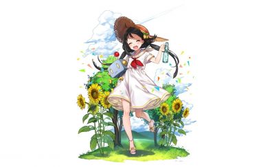 Fun, joy, outdoor, original, anime girl