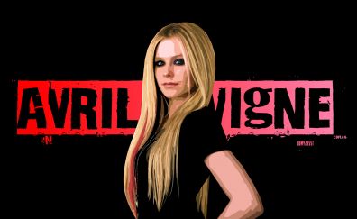 Blonde singer, Avril Lavigne, art