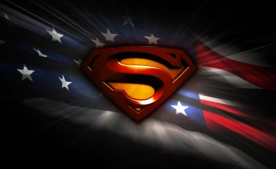Superman, USA flag, logo