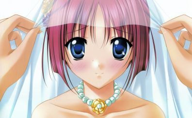 Kotori Shirakawa, Da Capo, anime girl, face, necklace