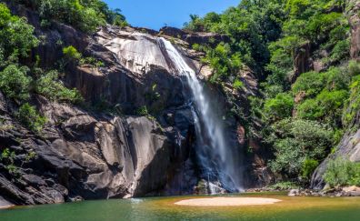 Brazil sao paulo waterfall and cliff