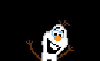 Snowman, pixel artwork