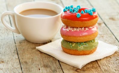 Doughnuts, sweets, coffee cup