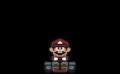 Super Mario Kart video game, pixel art