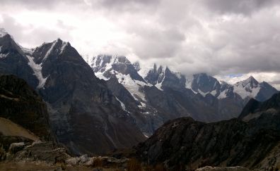 Cordillera Huayhuash, the Andes, mountains, nature