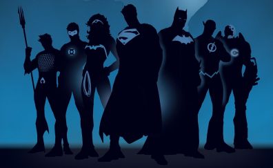 Justice league, superheros team artwork