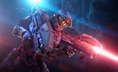Master chief spartan laser, Halo, game, 4k