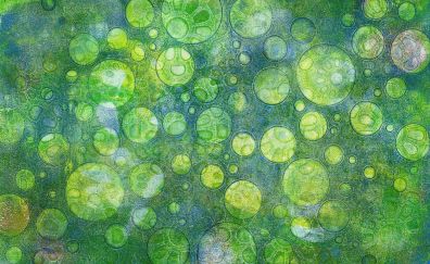 Abstract, greenish, circles, pattern