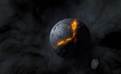 Hot dark planet artwork