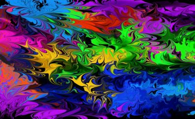 Colorful glitch artwork wallpaper