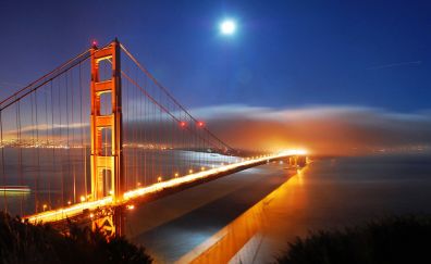 San Francisco's Golden Gate Bridge in night