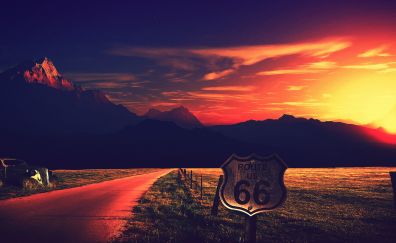 Route 66 road wallpaper