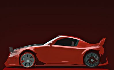 Red car artwork