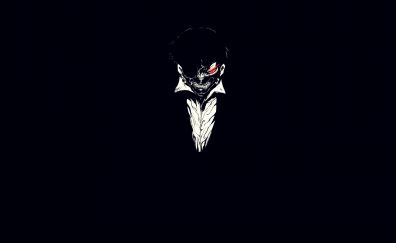 Dark, angry anime boy, minimal, Ken Kaneki, Tokyo Ghoul