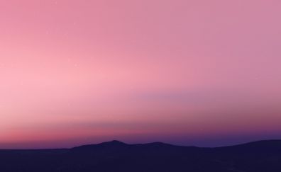 Android Oreo, pink skyline, sunset, Android Stock