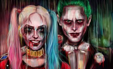 Harley Quinn, joker, villain, artwork, 4k, 5k