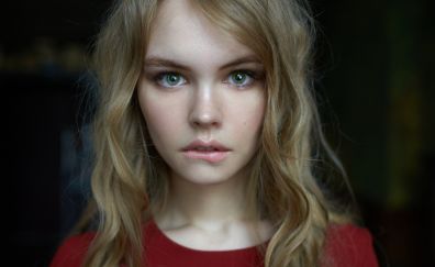Anastasia scheglova, face, girl model, green eyes