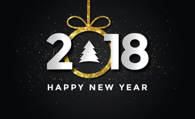 2018, christmas, happy new year, 8k