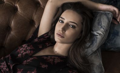 Couch, girl model, lying down