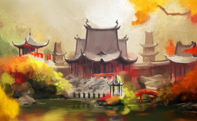 China town, houses, art