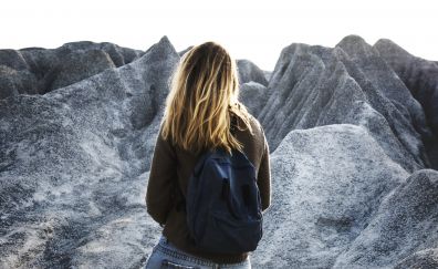 Walking, roam, outdoor, girl