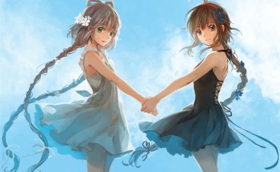 Luo Tianyi, Yuezheng Ling, Vocaloid, anime girl, pony tails