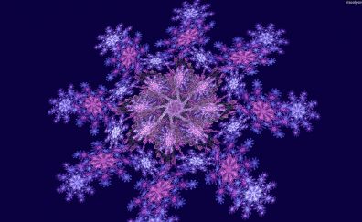 Snowflake, fractal, pattern