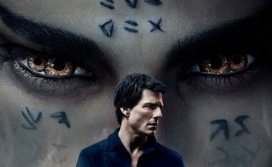 The Mummy, 2017 movie, Tom Cruise, face, eyes