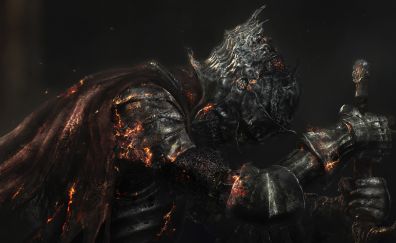 Dark souls III video game, warrior, knight