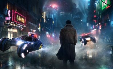 Blade runner 2049, scifi movie, futuristic city