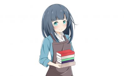Takasago Tomoe, EroManga-Sensei, cute anime with books anime girl