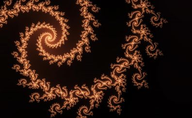 3d fractal artwork of spirals