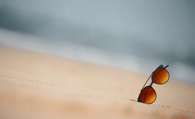 Sand, sunglasses, beach, summer, holiday