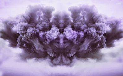 Abstract, purple, clouds, 4k