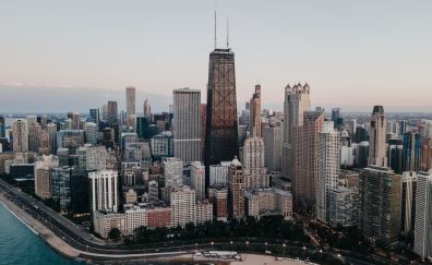 Chicago, city, skyscrapers, buildings, 4k