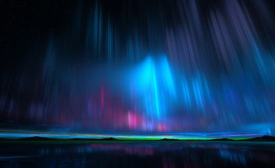 Aurora Borealis, lights, night, Northern Lights