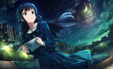 Shizuka Mogami, night, anime girl