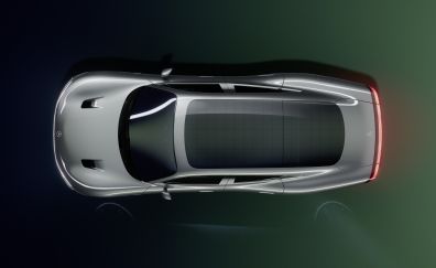 Top-view of Mercedes-Benz Vision EQXX, luxury car