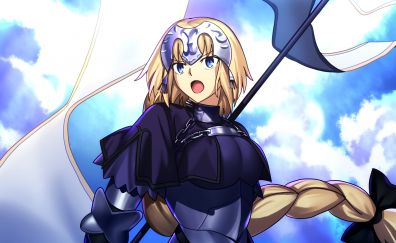 Ruler, anime girl, Fate/Apocrypha, blonde, long hair