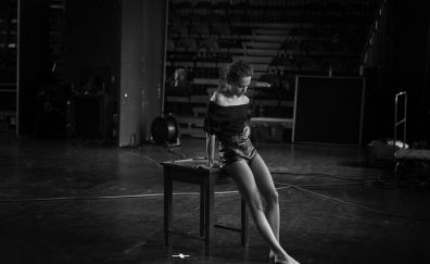 Monochrome, bare foot, Alicia Vikander