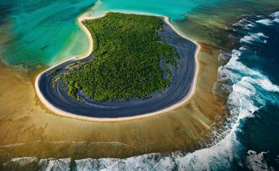 Island, landscape, nature, Aerial view