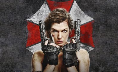 Milla Jovovich in Resident Evil: the final chapter 2016 movi
