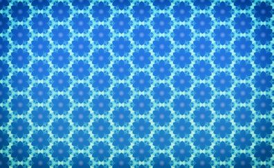 Floral pattern, blue, abstract