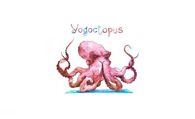 Octopus, yoga, meditation, art