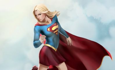 Supergirl, artwork, dc comics, 4k