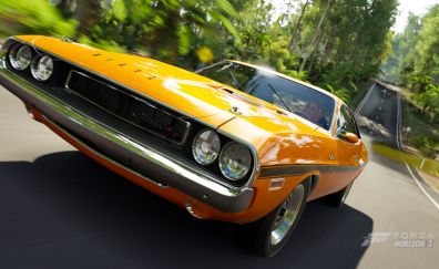 Dodge challenger car in forza horizon 3 video game