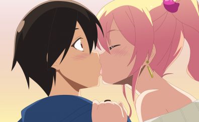 Anime, kiss, Yukana Yame, Hajimete no Gal