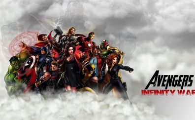Avengers: infinity war, 2018 movie, artwork, 4k